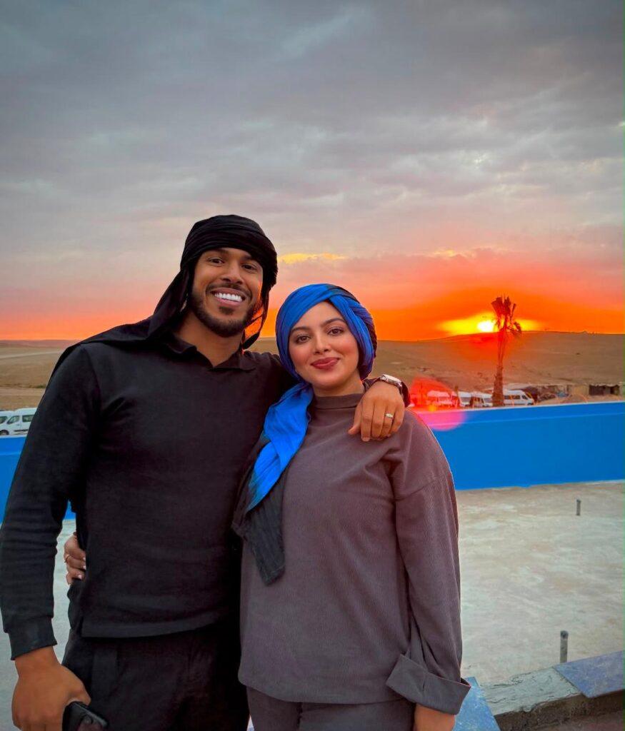 My wife and I in Agafay, Marrakech.